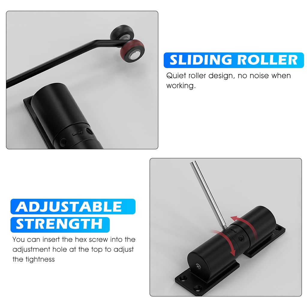 HASTHIP Door Closer, Zinc Alloy Automatic Safety Spring Door Closer, Adjustable Closing Door Hinge, Quiet Door Closer for Wooden Door, Metal Door, Security Door, Weight Up to 30 Kgs (Black) HASTHIP Door Closer, Zinc Alloy Automatic Safety Spring Door Closer, Adjustable Closing Door Hinge, Quiet Door Closer for Wooden Door, Metal Door, Security Door, Weight Up to 30 Kgs (Black)